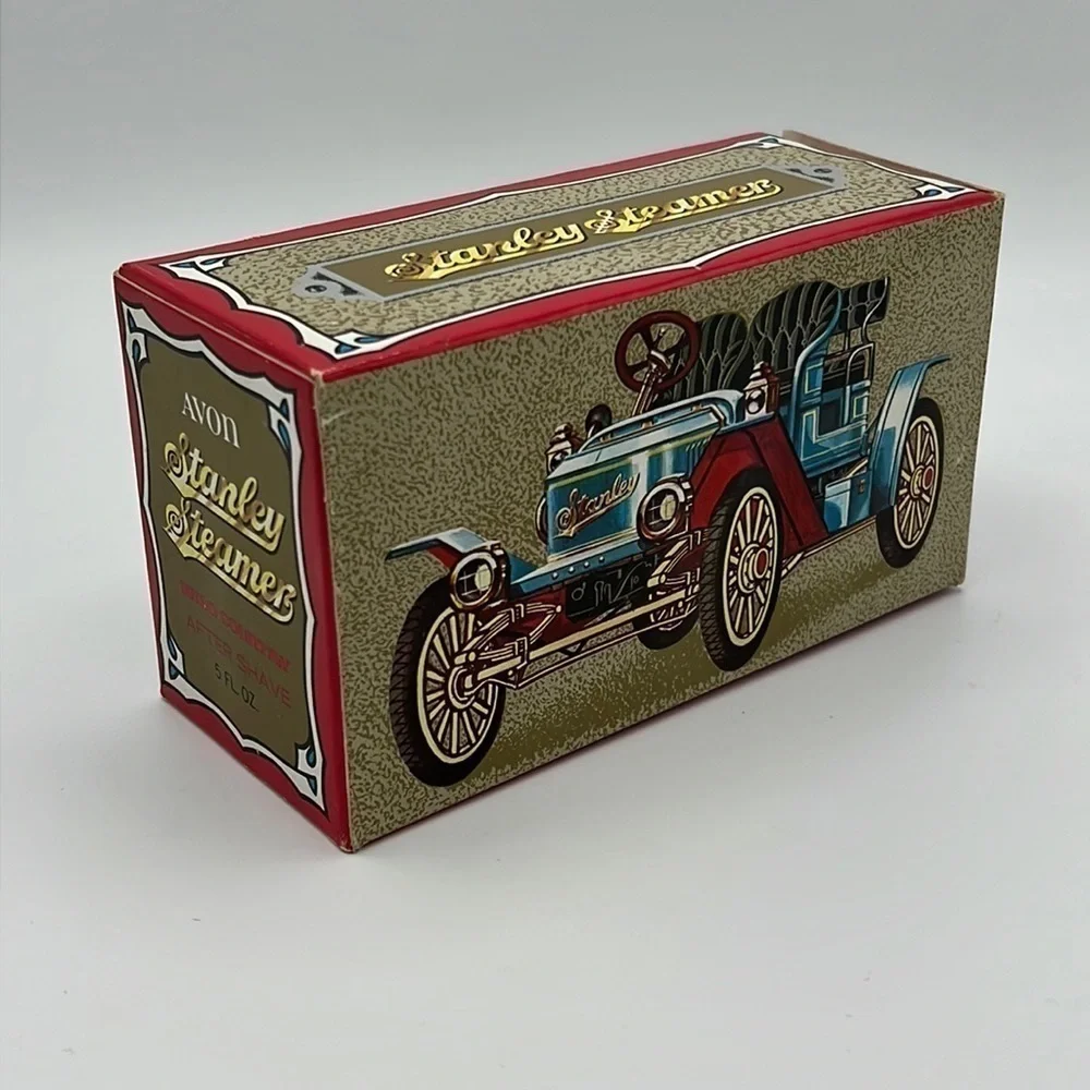 AVON STANLEY STEAMER WILD COUNTRY AFTER SHAVE DECANTER VINTAGE IN BOX